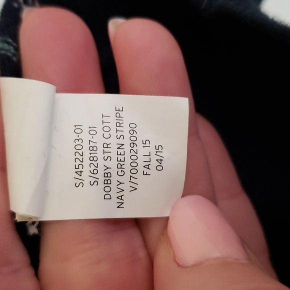 GAP Factory Men's V-Neck Navy Striped Long Sleeve Sweater - XXL - Picture 7 of 7